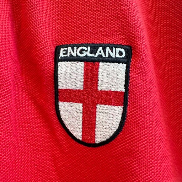 NWOT Premier England Red and White Football Collared Shirt 👕 - Picture 4 of 5
